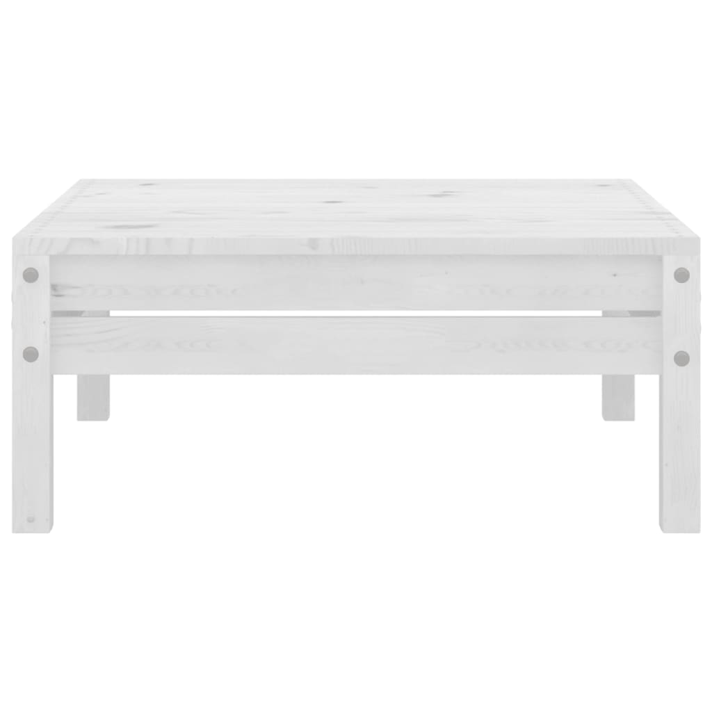 7-tlg. Garten-Lounge-Set Weiss Massivholz Kiefer